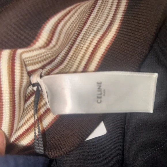 Celine Striped Beanie with Logo - Picture 2 of 6